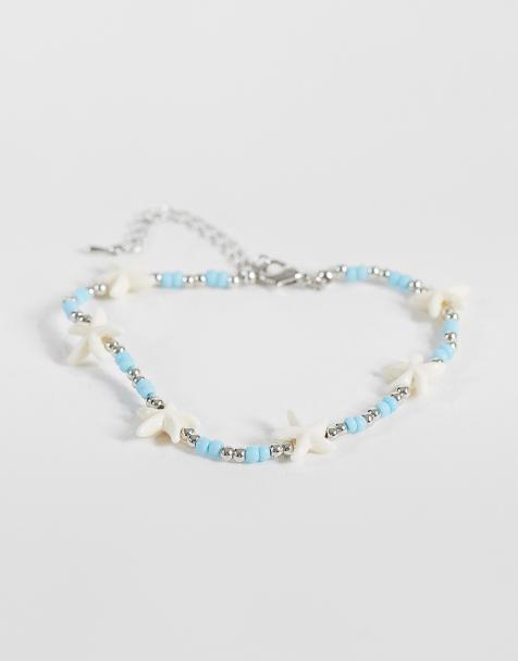 Only - Bracelet de cheville à détail étoile de mer - Bleu - view 1