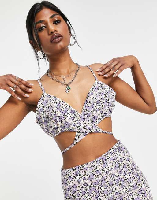 Floral store bralette top