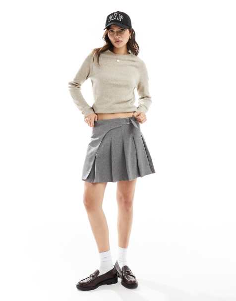 ONLY crew neck jumper in brown melange 