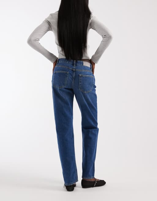 ONLY - Bree - Lavtaljede jeans med lige ben i mellemblå vask, 2 af 5