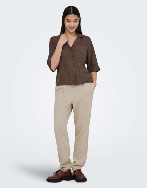 ONLY broek in oxford tan, 3 van 7
