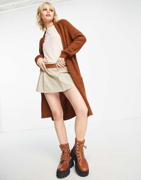 Only - Brun longline-cardigan - view 1