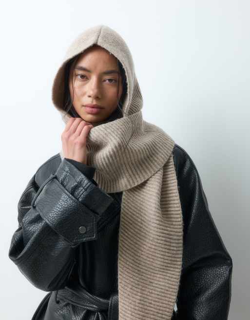 ONLY bufanda con gorro en beige, 5 de 5