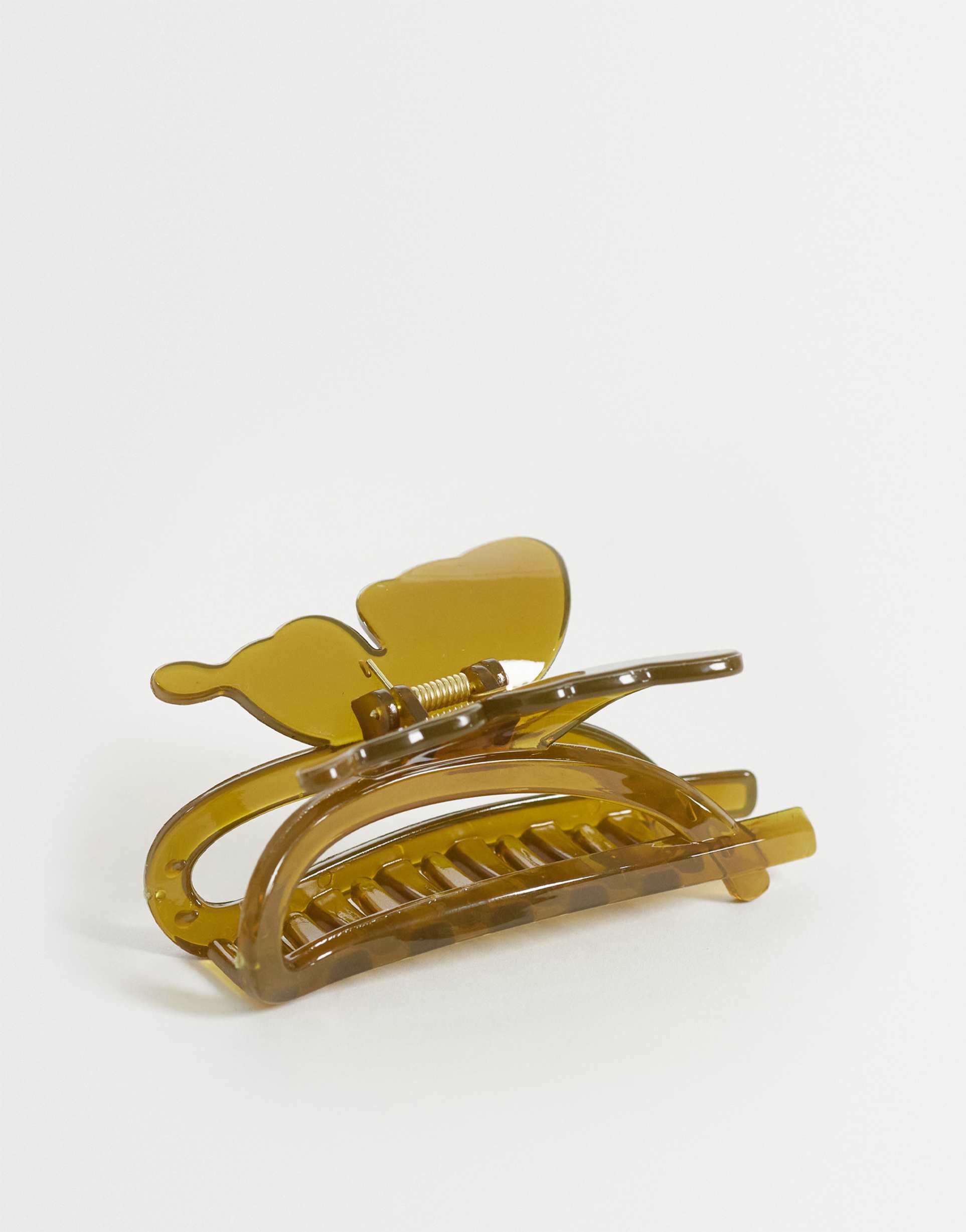 only butterfly hair clip in olive green