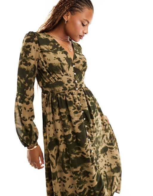 Camouflage discount wrap dress