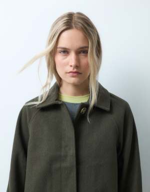 ONLY button through jacket in dark khaki