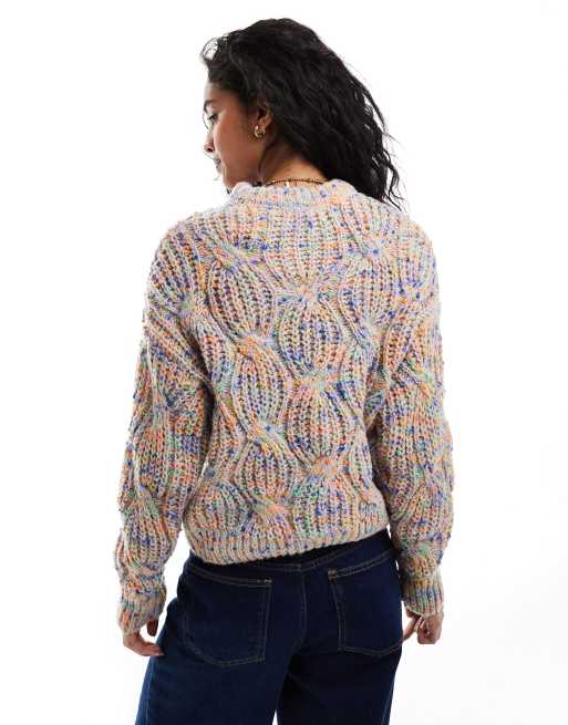 トップス Sugarhill multicolor cable bug knit SUGARHILL MULTICOLOR CABLE BUG KNIT