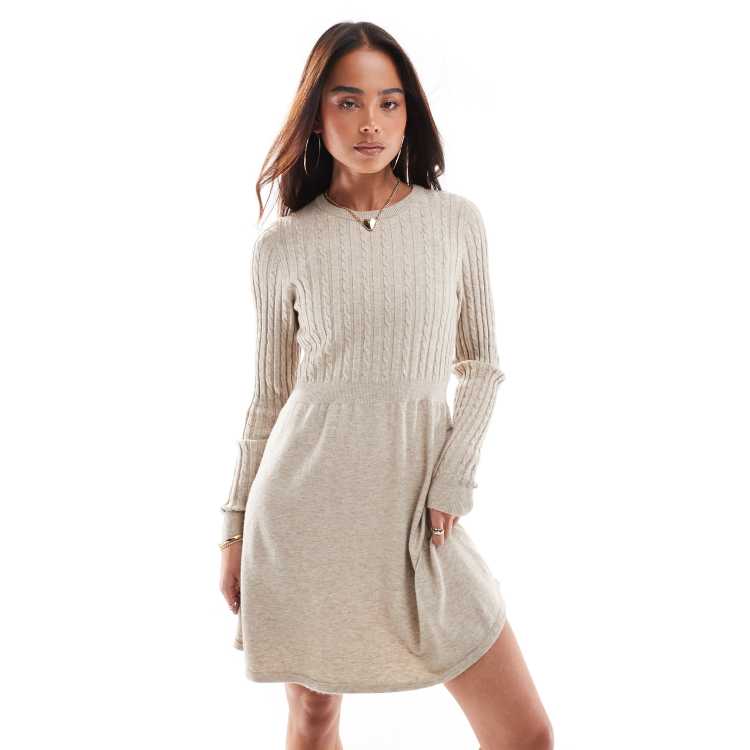 Trois Logo Knit Mini Dress beige Sサイズ Trois Logo Knit Mini Dress