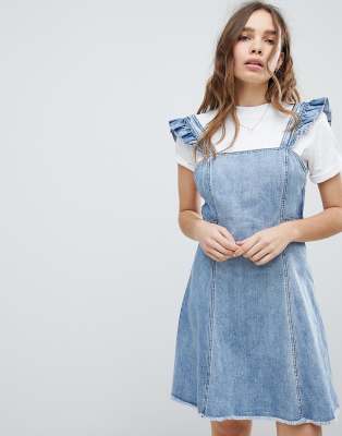 ruffle strap pinafore