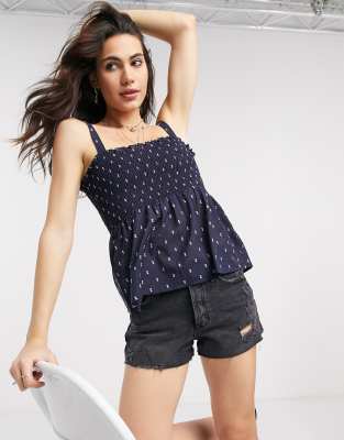 peplum polka dot top