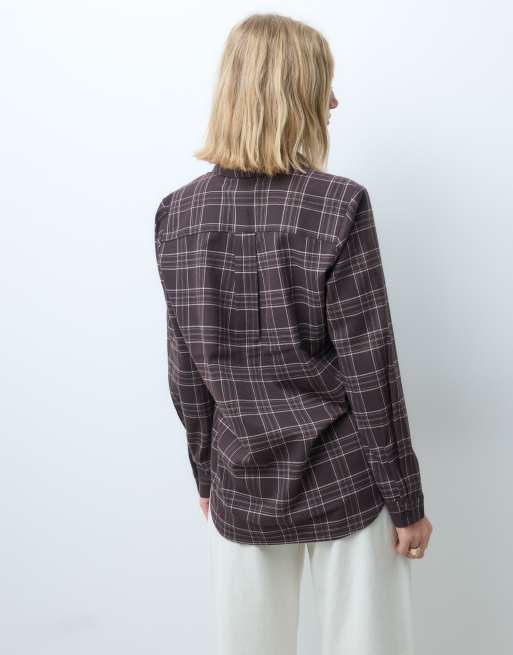 ONLY camicia a quadri marroni, 4 di 4