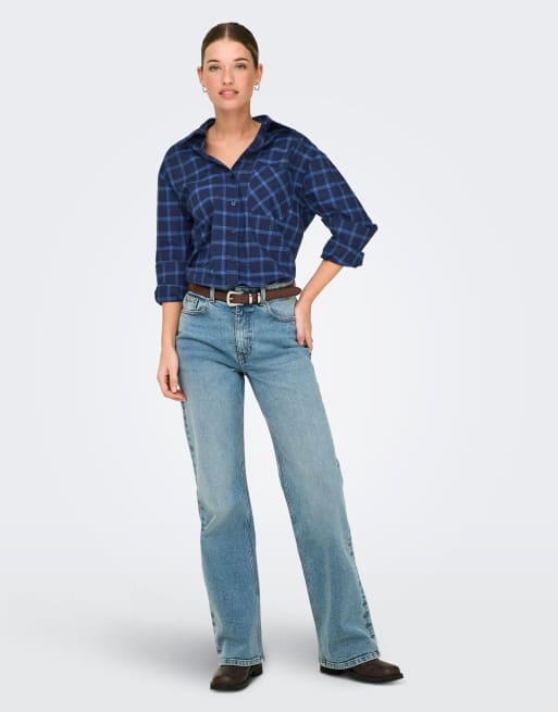 ONLY - Camicia color cielo notturno, 4 di 4