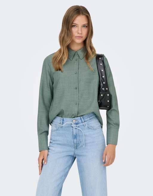 ONLY - Camicia color corona d'alloro