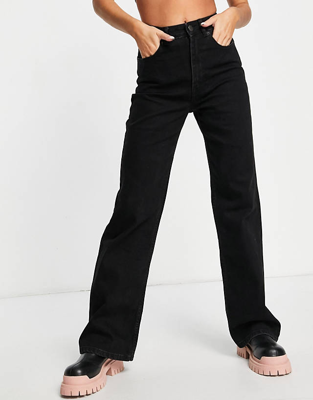ONLY - camille wide leg jeans in black