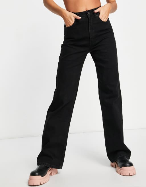 Only Camille wide leg jeans in black
