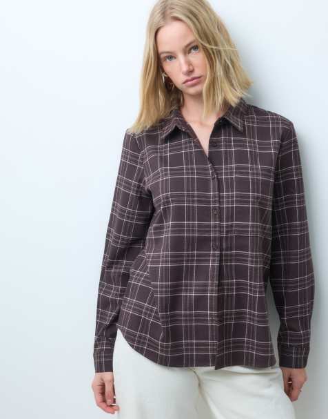 ONLY camisa a cuadros marrones - view 1