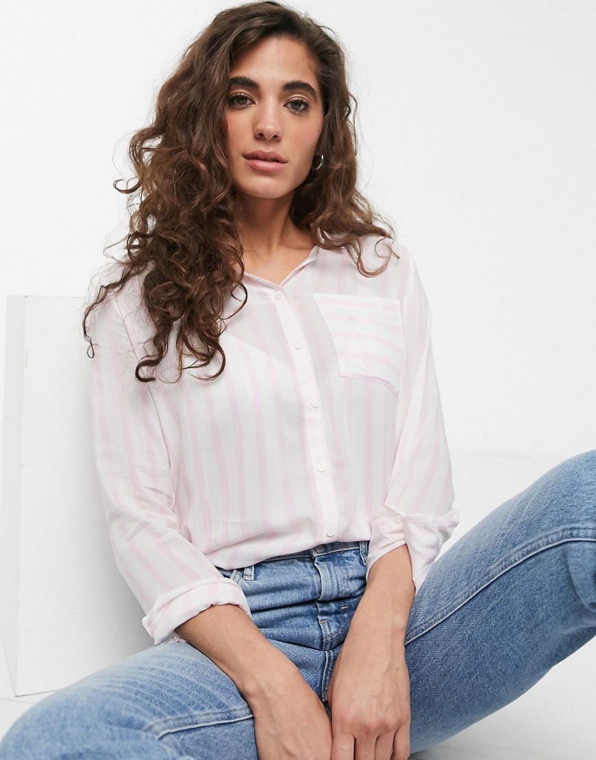 Only Candy long sleeve stripe shirt-Pink