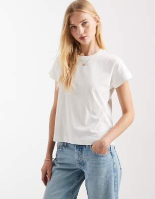 Only Cap Sleeve T-shirt In White