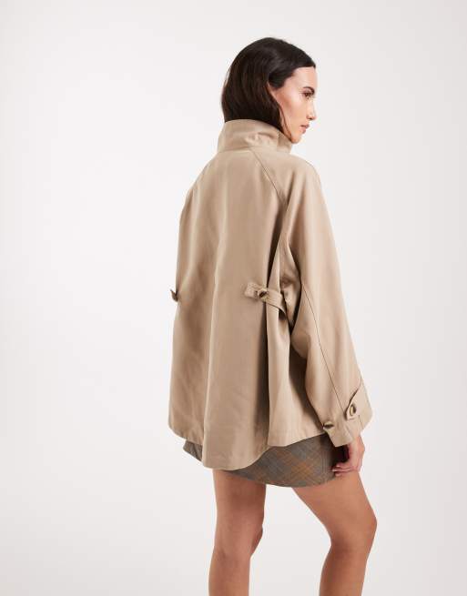 ONLY - Capejack met hoge kraag in lichtbeige, 4 van 4