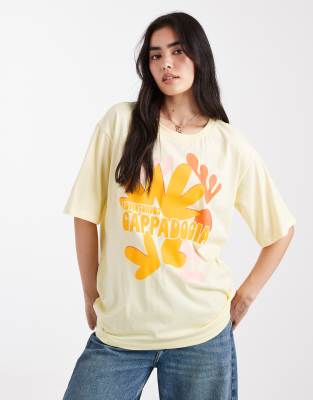 Only Cappadocia Graphic Oversized Fit T-shirt In White