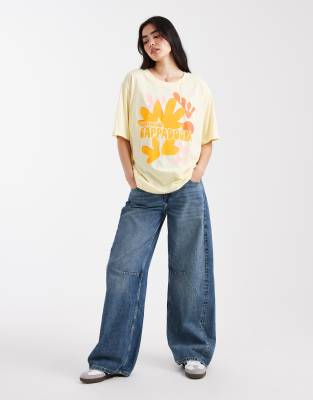 Only Cappadocia Graphic Oversized Fit T-shirt In White