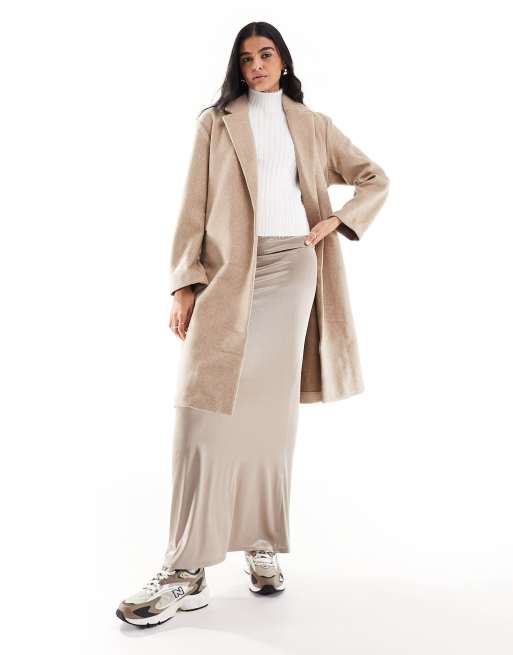 Only - Cappotto con cintura greige , 2 di 4