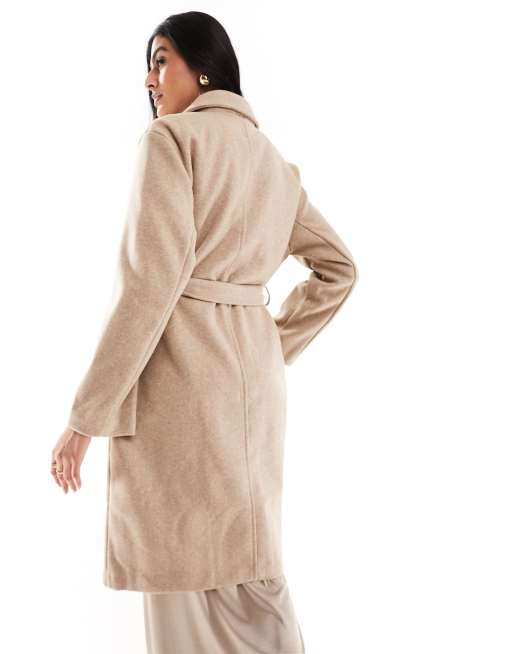 Only - Cappotto con cintura greige , 4 di 4