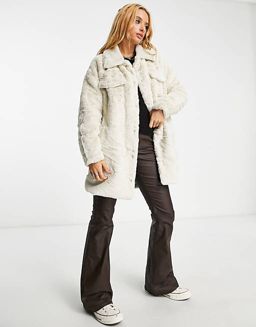 Pelliccia sintetica ONLY Donna Vestiti Cappotti e giacche Cappotti Cappotti in pelliccia sintetica ONLY Cappotti in pelliccia sintetica 