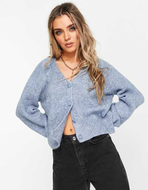 Only - Cardigan a maniche lunghe blu