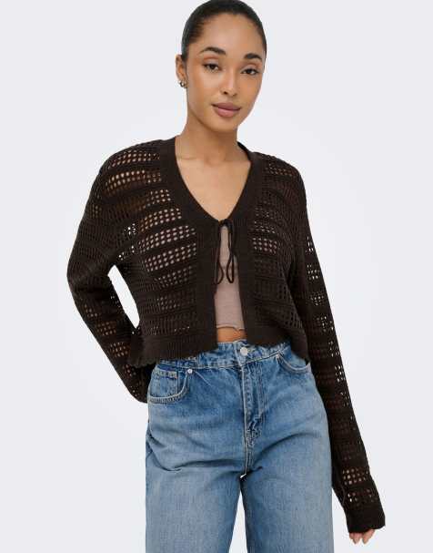 ONLY Cardigan in chocolate torte - view 1
