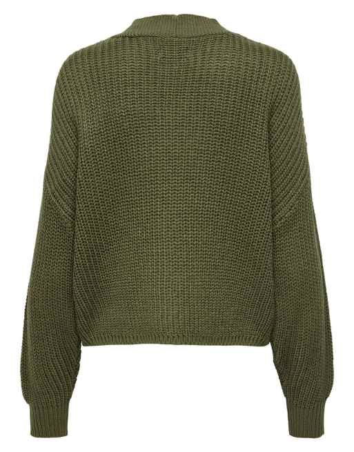 ONLY Carol Nice long sleeve cardigan in green, 7 of 7