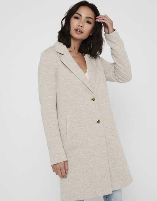 ONLY Carrie abrigo jaspeado gris, 4 de 6