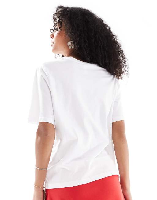ONLY casa graphic boxy t-shirt in white, 3 of 4
