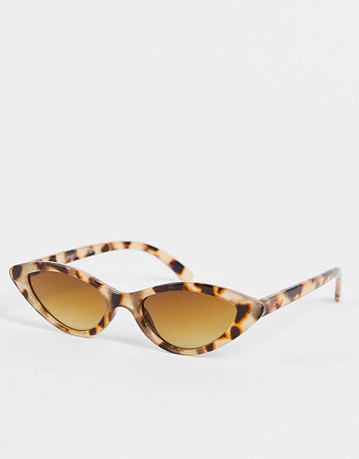 Only cat eye sunglasses in brown tortoiseshell
