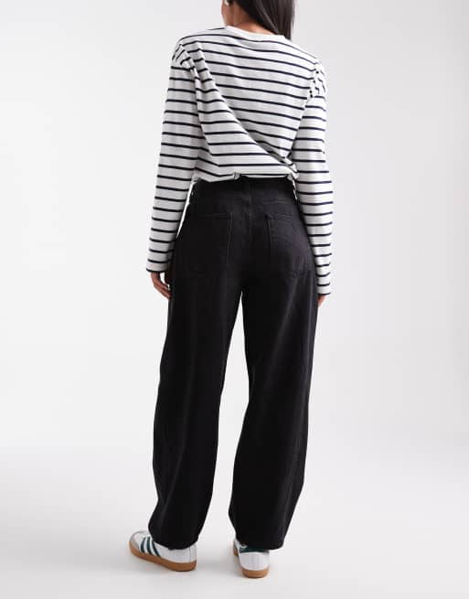 ONLY – Chara – Jeans in verwaschenem Schwarz mit hohem Bund und weitem, abgerundetem Bein, 2 von 5