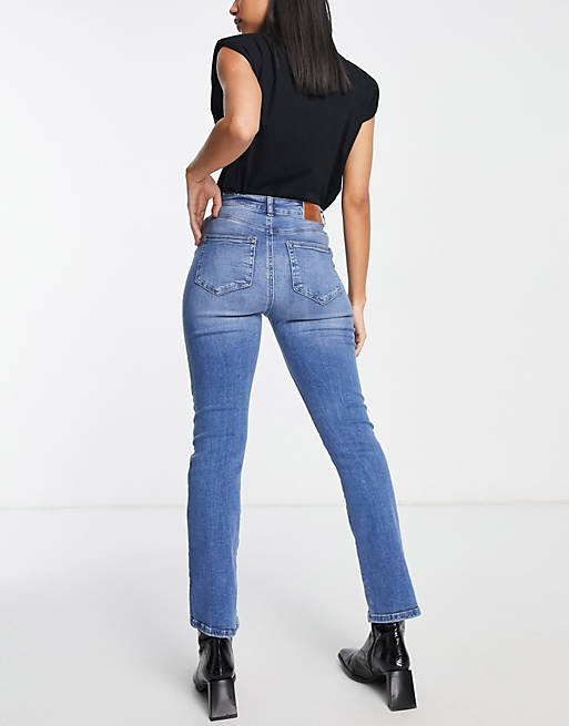  Only Charlie kick flare jeans in mid wash blue 