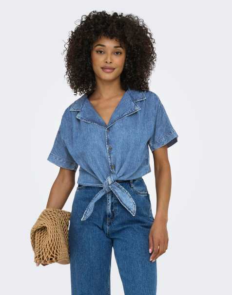 ONLY - Chemise en jean - Bleu moyen - view 1