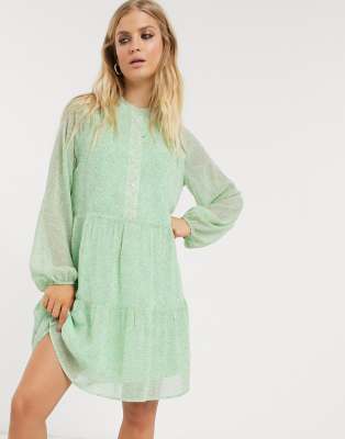 chiffon smock dress