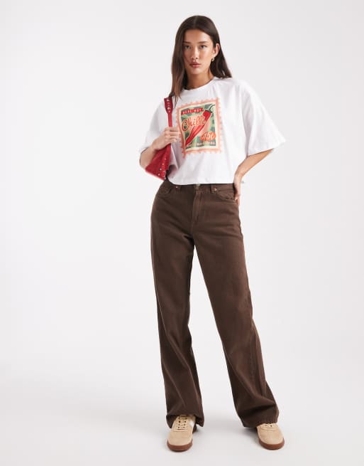 ONLY chilli stamp graphic cropped t-shirt in white, 4 of 4