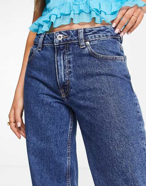 Only – Chris – Blå jeans med vida ben och låg midja , 3 av 4