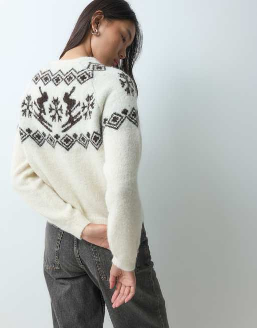 ONLY Christmas Strickpullover in Weiß, 3 von 5