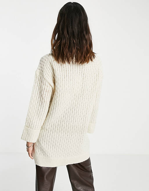 Jumpers & Cardigans Only chunky cable roll neck jumper in cream 