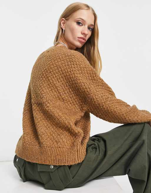 Camel on sale knit sweater