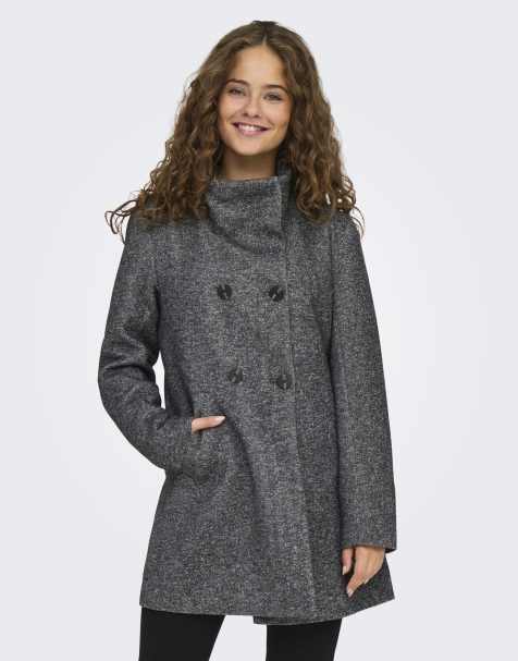 ONLY Coat in dark grey melange - view 1