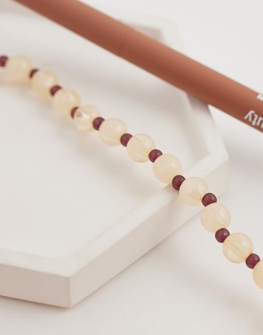Only - Collier de perles - Chocolat et crème, 2 de 4