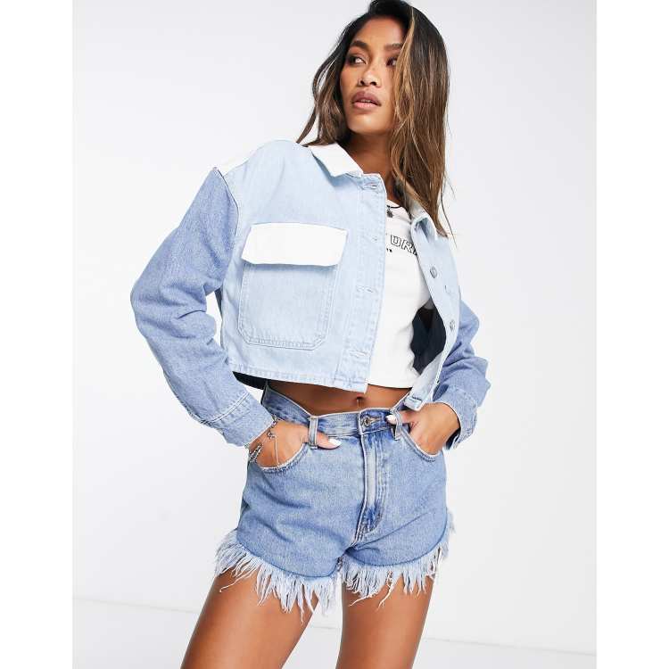 Colorful crop jacket discount
