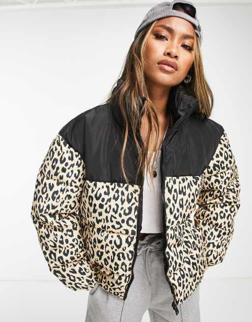 Animal print deals padded coat