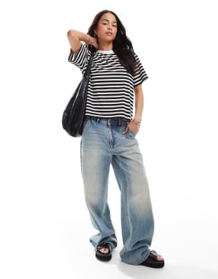 ONLY CONTRAST NECK T-SHIRT 