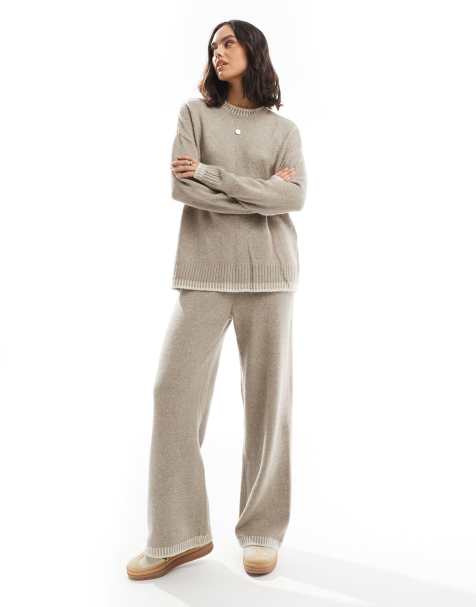Only - Coordinato in maglia beige con bordi cuciti - view 1