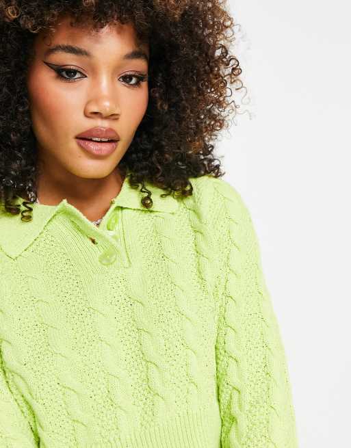 Cropped neon outlet jumper